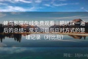 蜂鸟影院在线免费观看｜把坑踩一遍后的总结：常见问题与应对方式的整理记录（对比后）