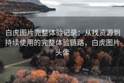 白虎图片完整体验记录：从找资源到持续使用的完整体验链路，白虎图片头像