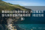 蘑菇网站日常使用笔记：内容覆盖范围与推荐逻辑的直观感受（稳定性观察）