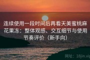 连续使用一段时间后再看天美蜜桃麻花果冻：整体观感、交互细节与使用节奏评价（新手向）