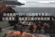 连续使用一段时间后再看天美糖心：加载速度、清晰度与缓存策略观察（对比后）