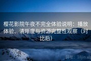 樱花影院午夜不完全体验说明：播放体验、清晰度与资源完整性观察（对比后）