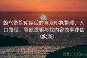 蜂鸟影院使用后的直观印象整理：入口路径、导航逻辑与找内容效率评估（实测）