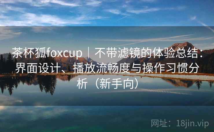 茶杯狐foxcup|不带滤镜的体验总结:界面设计、播放流畅度与操作习惯分析(新手向) 茶杯狐foxcup|不带滤镜的体验总结:界面设计、播放流畅度与操作习惯分析(新手向)