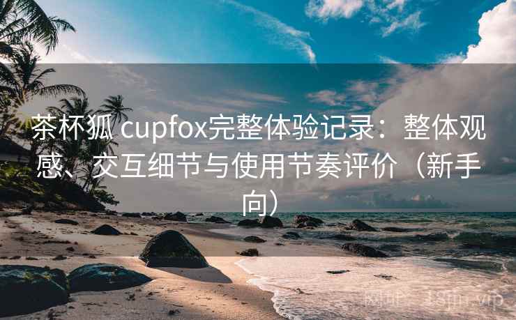 茶杯狐 cupfox完整体验记录:整体观感、交互细节与使用节奏评价(新手向) 茶杯狐 cupfox完整体验记录:整体观感、交互细节与使用节奏评价(新手向)
